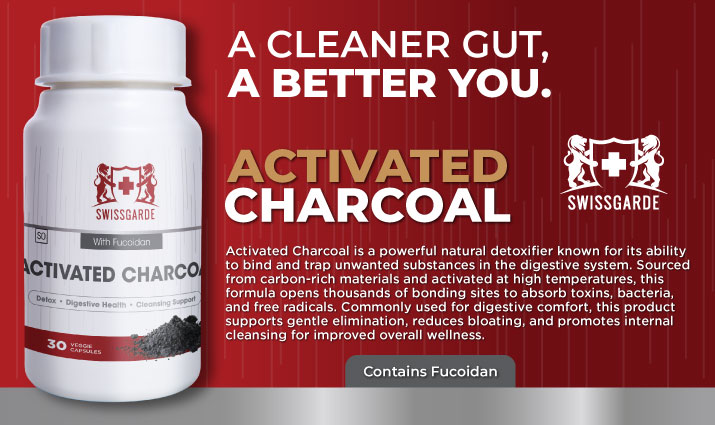SWISSGARDE ACTIVATED CHARCOAL: A NATURAL ALLY FOR GUT AND WHOLE-BODY WELLNESS