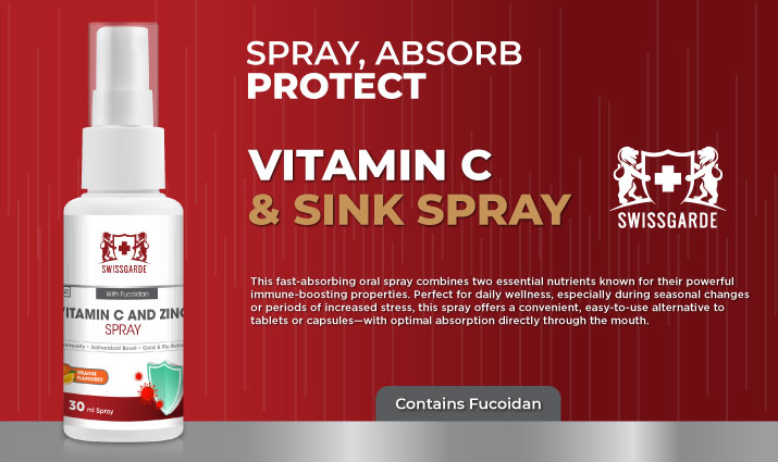 SWISSGARDE VITAMIN C & ZINC SPRAY: SIMPLE, FAST IMMUNE SUPPORT FOR EVERYDAY LIFE