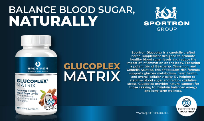 SPORTRON GLUCOPLEX MATRIX: NATURAL SUPPORT FOR BALANCED BLOOD SUGAR AND STEADY ENERGY